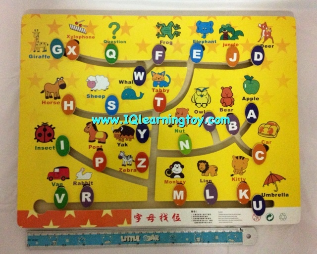 ชุดจับคู่ - เกมรางเลื่อนจับคู่ภาษาอังกฤษ A-Z กับภาพคำศัพท์จัมโบ้ ฝึกการเรียนรู้เภาษา ฝึกพัฒนาการกล้ามเนื้อมือกับสายตาให้จดจำคำศัพท์ได้ง่ายขึ้น จัดส่