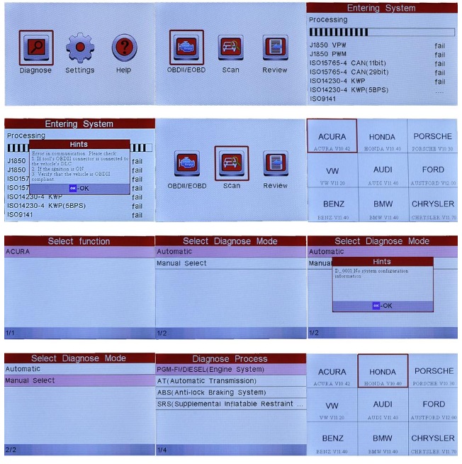 X431 Creader CRP123/ABS/SRS/เกียร์ยานยนต์ OBD II เครื่องสแกนรหัส