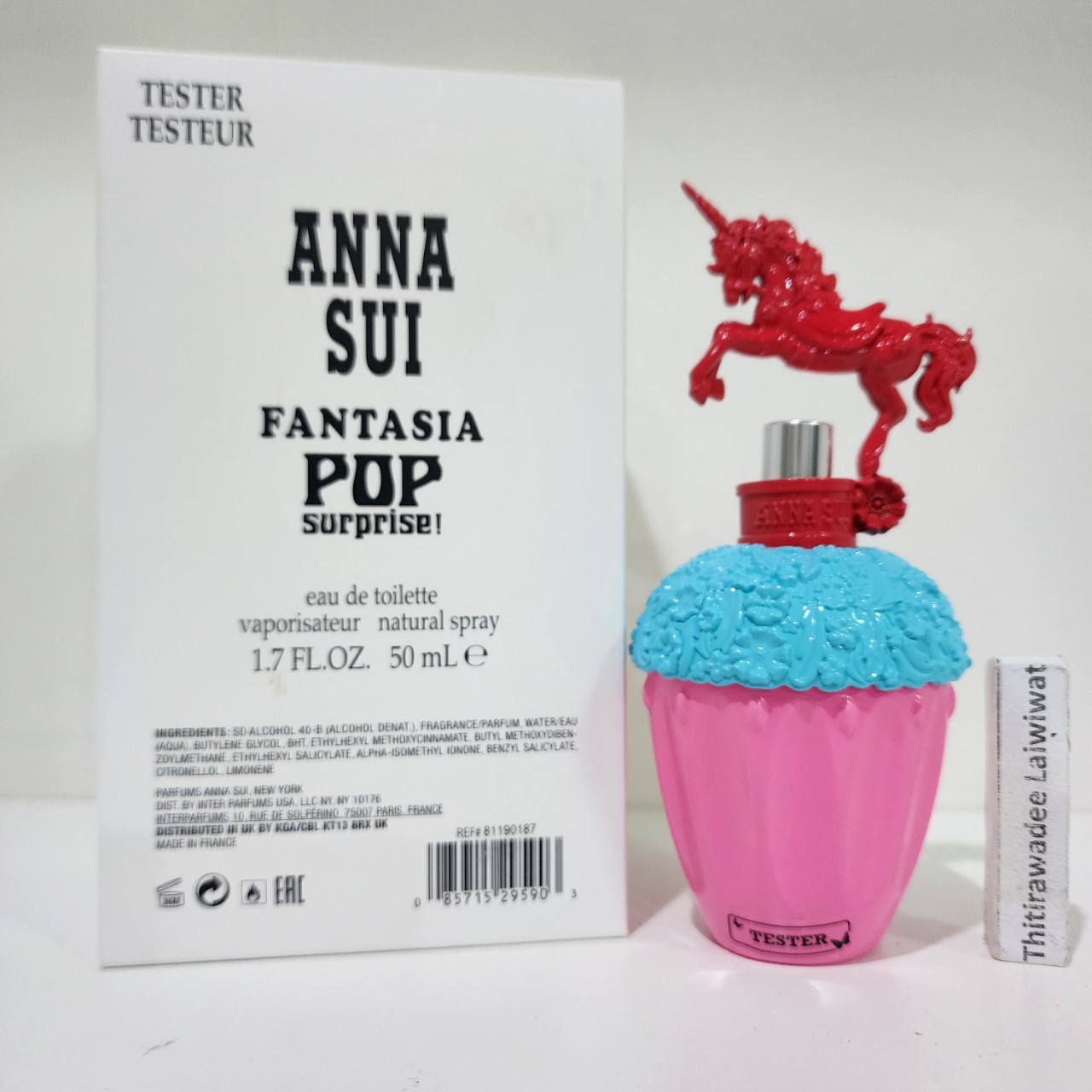 น้ำหอมแท้ Anna Sui Fantasia Pop Surprise 50ml กล่องเทสเตอร์ สีแดงฟ้า