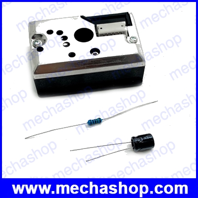 เซ็นเซอร์เซ็นเซอร์วัดฝุ่น อะไหล่เซ็นเซอร์เซ็นเซอร์วัดฝุ่น PM2.5 Optical Dust Sensor GP2Y10 GP2Y1010AU0F