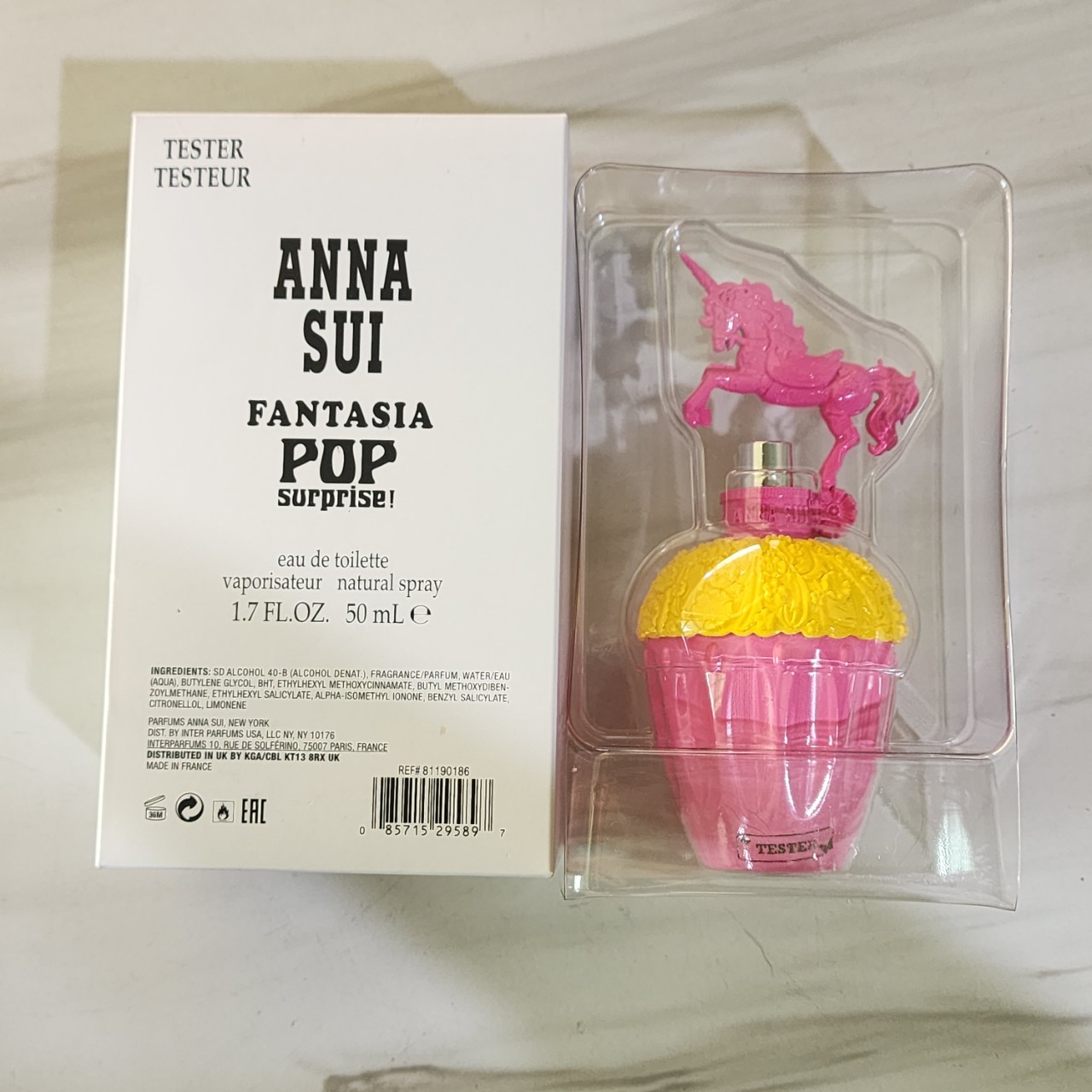 น้ำหอมแท้ Anna Sui Fantasia Pop Surprise 50ml กล่องเทสเตอร์ สีชมพูเหลือง