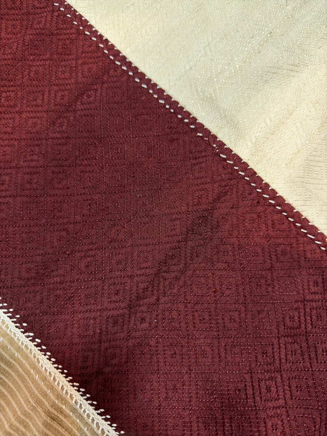 ซิ่นขิดไหม ต่อหัว ต่อเชิง ขนาด1x2เมตร สีน้ำตาล รหัส R4F-155-1246821