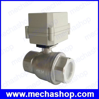มอเตอร์วาล์วไฟฟ้า DN40 1.5" (1-1/2") SUS304 Stainless steel full port AC110V-230V Motorized ball valve with indicator CR202 ปิดวาล์วอัตโนมัติเมื่อไฟดับ