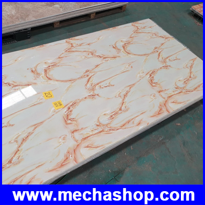 UV Marble Board แผ่นลายหินอ่อน ไม้เทียม แผ่นหินเทียม หินวีเนียร์ ตกแต่งบ้าน ตกแต่งผนัง รุ่น KL8178 Size: W1220mm * L2440mm* 2.5mm Material: Pvc Resin & Calcium Powder