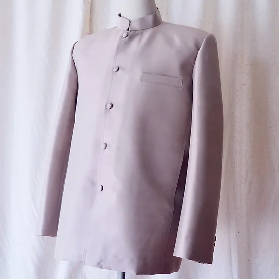 เสื้อสูทคอพระราชทาน แขนยาว สีเทาน้ำตาลหินอ่อน รหัส DM-CT-102847 สำเนา