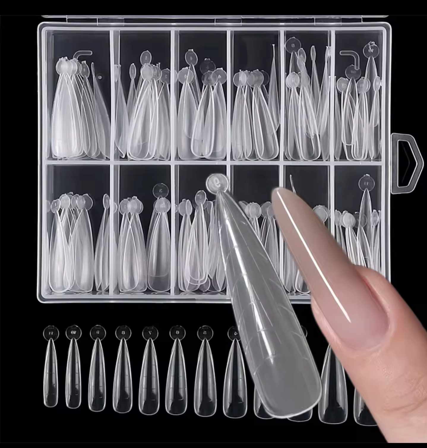 เล็บแพทเทิร์น Dual Form ฟอร์มต่อเล็บPoly Gel 12ไซส์ รวม120ชิ้น