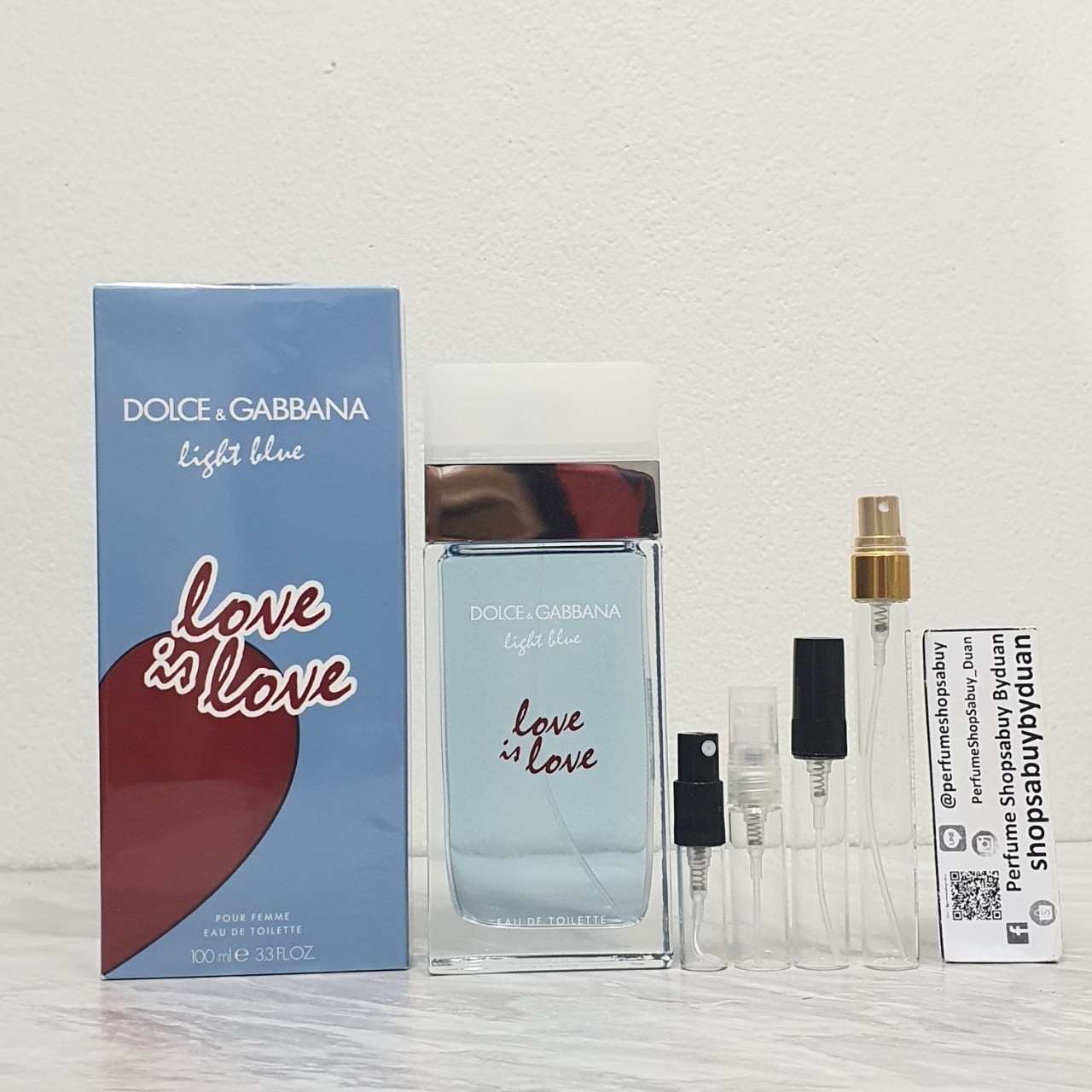 น้ำหอมแท้แบ่งขาย D&G Dolce & Gabbana Light Blue Love Is Love Eau De Toilette 💕Travel Size แบบทดลอง