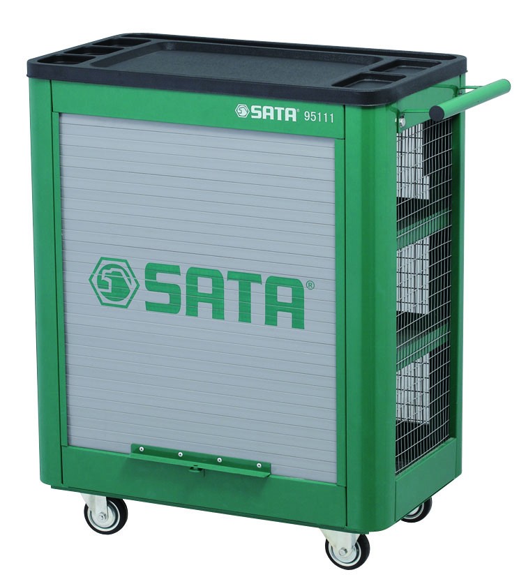 SATA 95111 ตู้เครื่องมือช่าง 3 ชั้น รุ่นฝาเลื่อนหน้าตะแกรงข้าง ตู้เปล่า ซาต้า (ใบ)