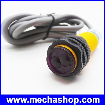 โฟโต้อิเล็กทริคเซนเซอร์ โฟโต้สวิตซ์เซนเซอร์ Photoelectric switch sensor 7-30cm E18-BO3N1 NPN NO แรงดัน 6-36Vdc 300mA