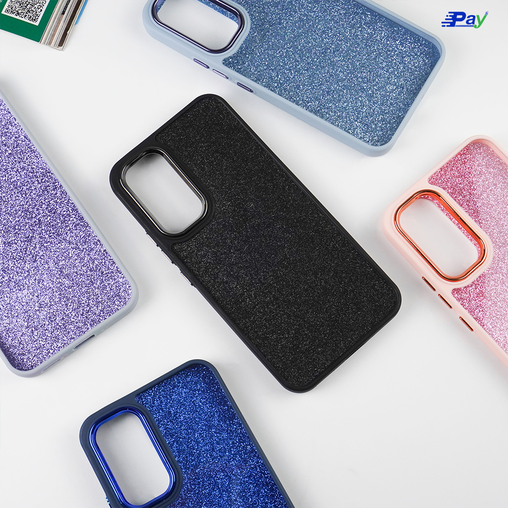 เคสโทรศัพท์ Samsung City Dog เคสใส ขอบสี แผ่นกลิตเตอร์ สำหรับ SS A54/A34/A32/A23/A15/A15s/A14