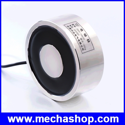 อิเล็กโตแมกเนท แม่เหล็กไฟฟ้า P100/40 DC 12V Electromagnet Lifting 200KG Solenoid Sucker Holding Electric Magnet