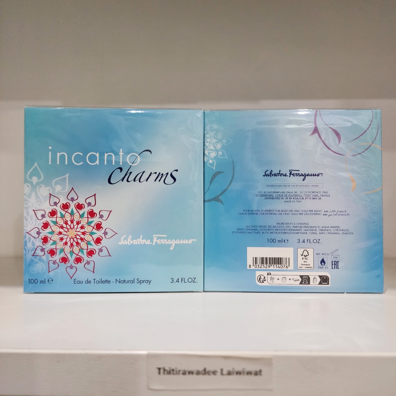 น้ำหอมแท้ Salvat0re Ferragam0 Incanto Charms EDT 100ml กล่องซีล