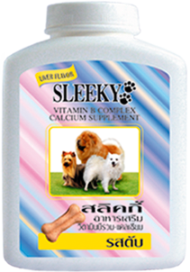 SLEEKY - สลิคกี้ วิตามินรวมและแคลเซียมสุนัข บำรุงร่างกายสุนัข รสตับ สำหรับหมาทุกพันธุ์ - ขวดกลาง 350 กรัม