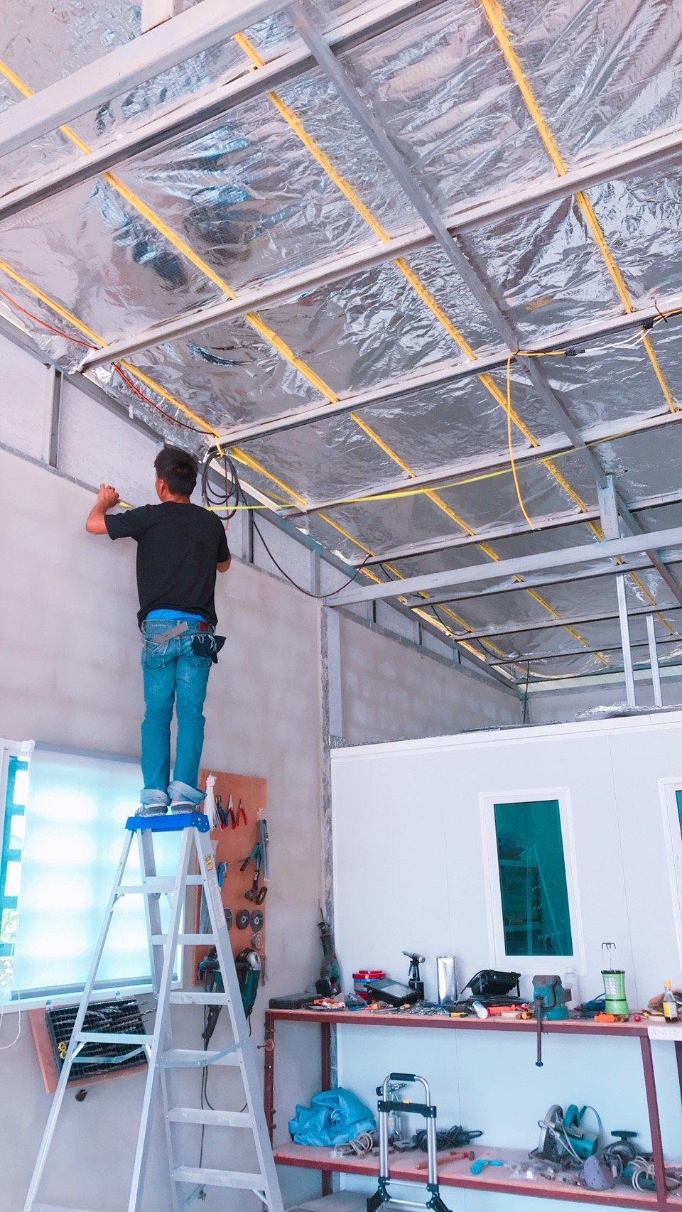 งานกั้นห้อง งานฝ้าผนังeps