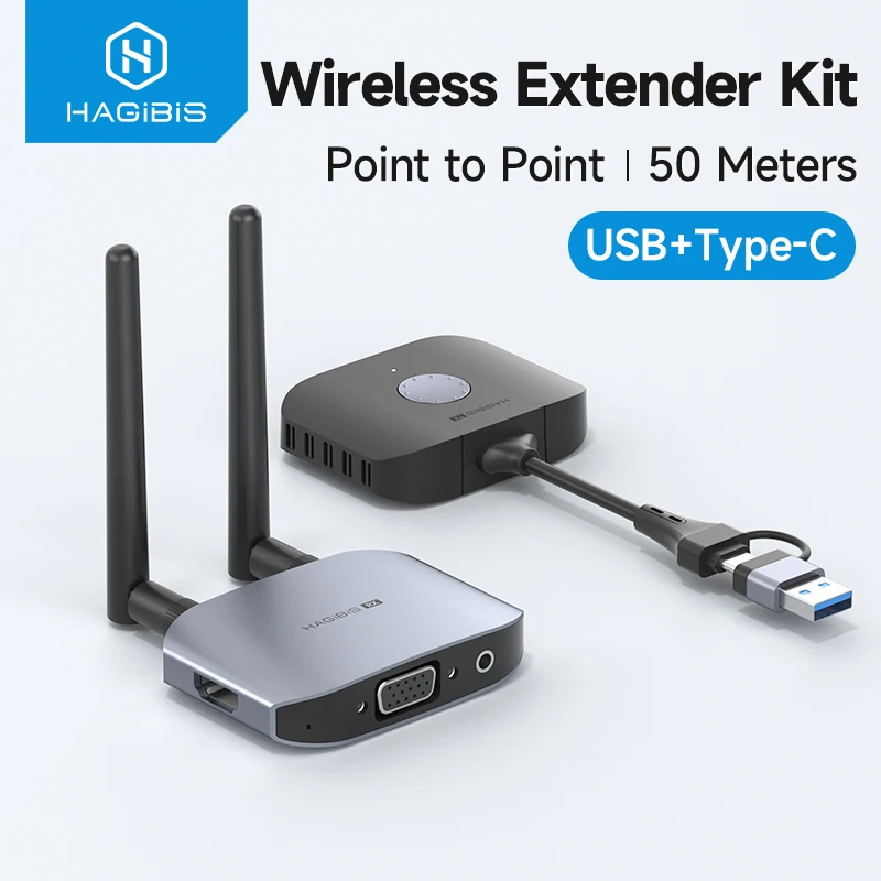 [ออกใบกำกับภาษีได้]พร้อมส่งจาก กทม Hagibis G11W TypeC ไร้สาย HDMI Video Transmitter & Receiver Extender จอแสดงผล Dongle สำหรับทีวีโปรเจคเตอร์