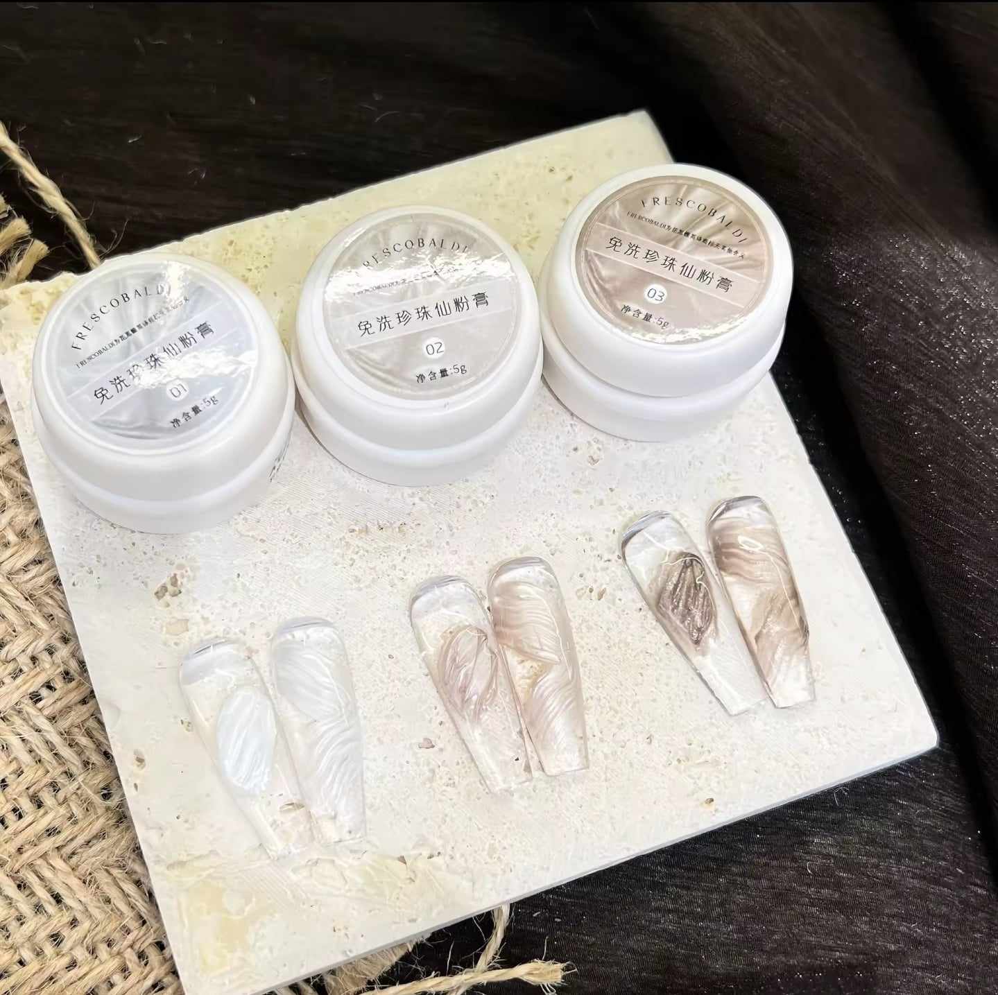 ครีมเจล3D เจลเพ้นท์DIY เจลทำลวดลาย ทำนูน เจลไข่มุกเพ้นท์เล็บ มี3เฉดสี