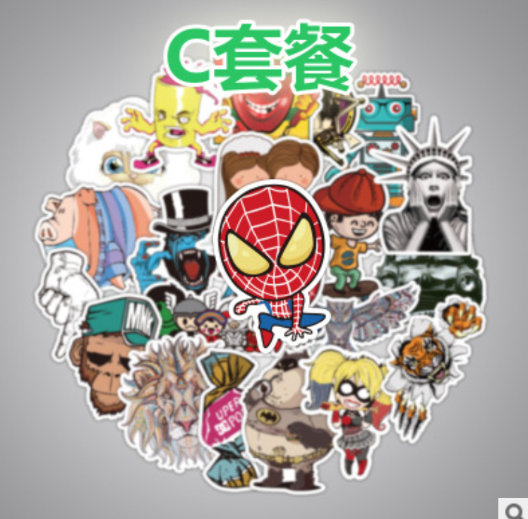 สติ๊กเกอร์ (set 100 ชิ้น) ติด ตกแต่ง กระเป๋า โน๊ตบุ๊ค ของใช้จิปาถะ