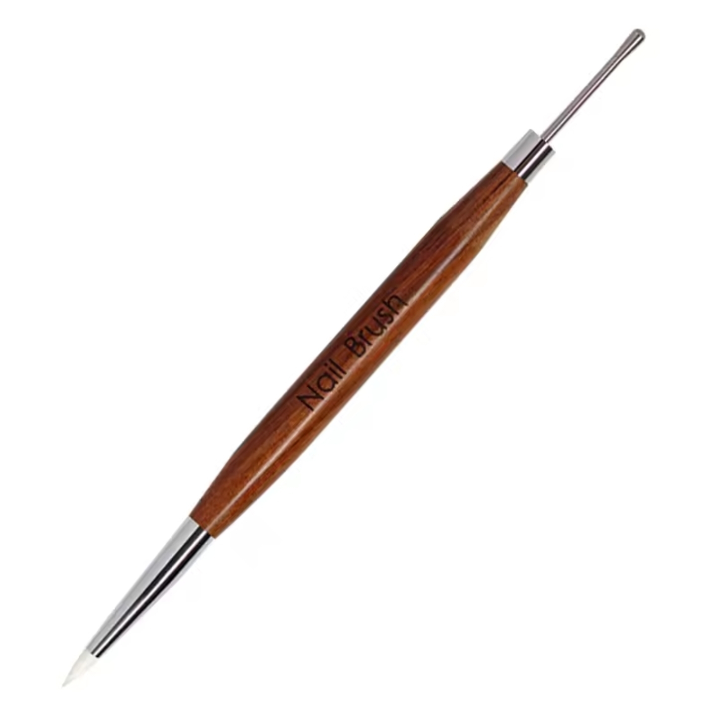 แปรงปั้นเจล3D หัวคู่ ซิลิโคน+เหล็ก พู่กันทำลายเล็บ3D 2หัว