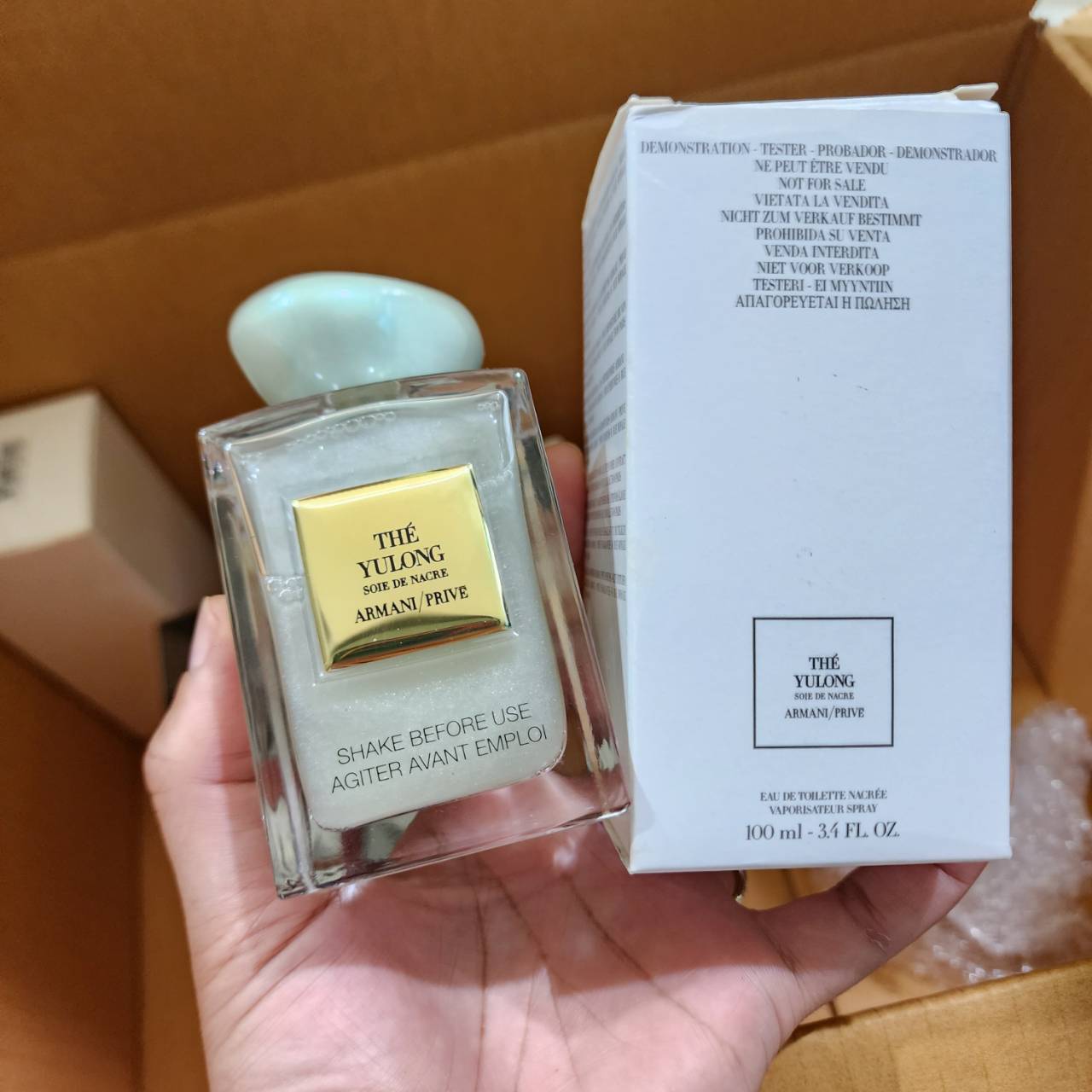 น่้ำหอมแท้ Giorgio Armani Prive The Yulong Soie De Nacre Edt 100ml กล่องเทสเตอร์ กล่องมีจุดเหลือไม่มีผลกับน้ำหอม