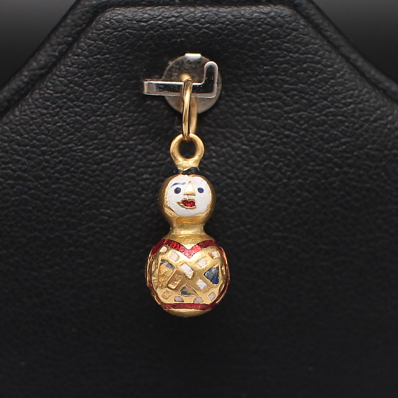 PD25009 จี้ตุ๊กตาทองลงยา ทองแท้ 90% นน.รวม 1.5 กรัม