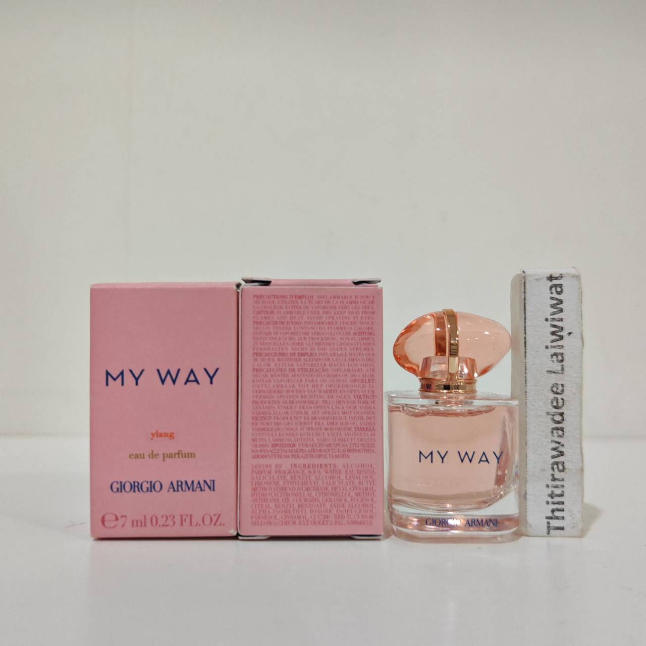 น้ำหอมจิ๋วมินิ Giorgio Armani My Way Ylang EDP 7ml แบบแต้มมีกล่อง ( Mini Perfume น้ำหอมขนาดพกพา) น้ำหอมจิ๋วมินิ ขวดน่ารัก ตั้งโชว์ก็สวย พกพาก็สะดวก หัวแต้มตามจุดชีพจร สำเนา