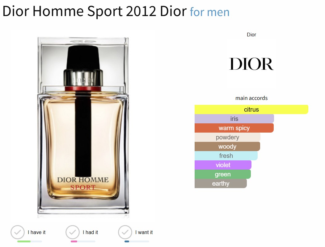 น้ำหอมแท้แบ่งขาย Christian Dior Homme Sport 2012 for men 💕Travel Size แบบทดลอง