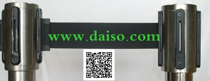 หัวเชือกเสากั้นทางเดินแบบม้วนเก็บในตัว หัวเสากั้นแบบสายดึงกลับ