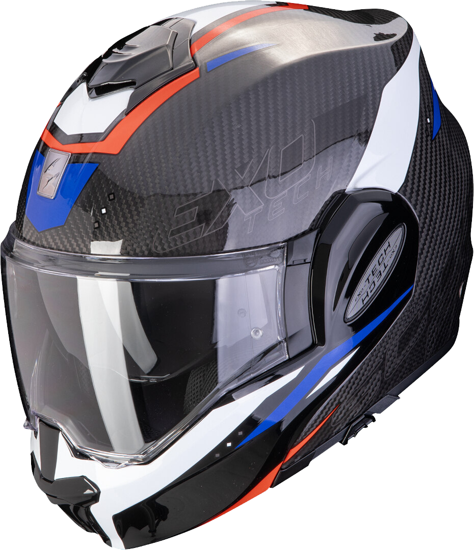 Scorpion EXO - รุ่น EXo Tech ลาย Rover Carbon Black/Blue/Red คาร์บอน Modular