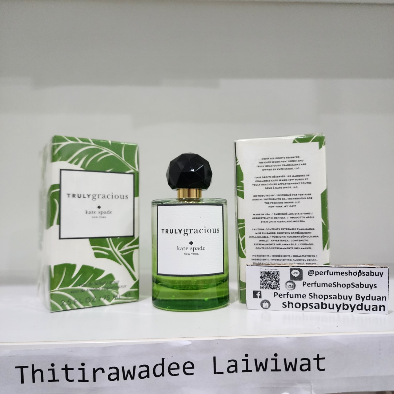 น้ำหอมแท้ Kate Spade Truly Gracious Eau de Parfum For Women 75ml กล่องซีล