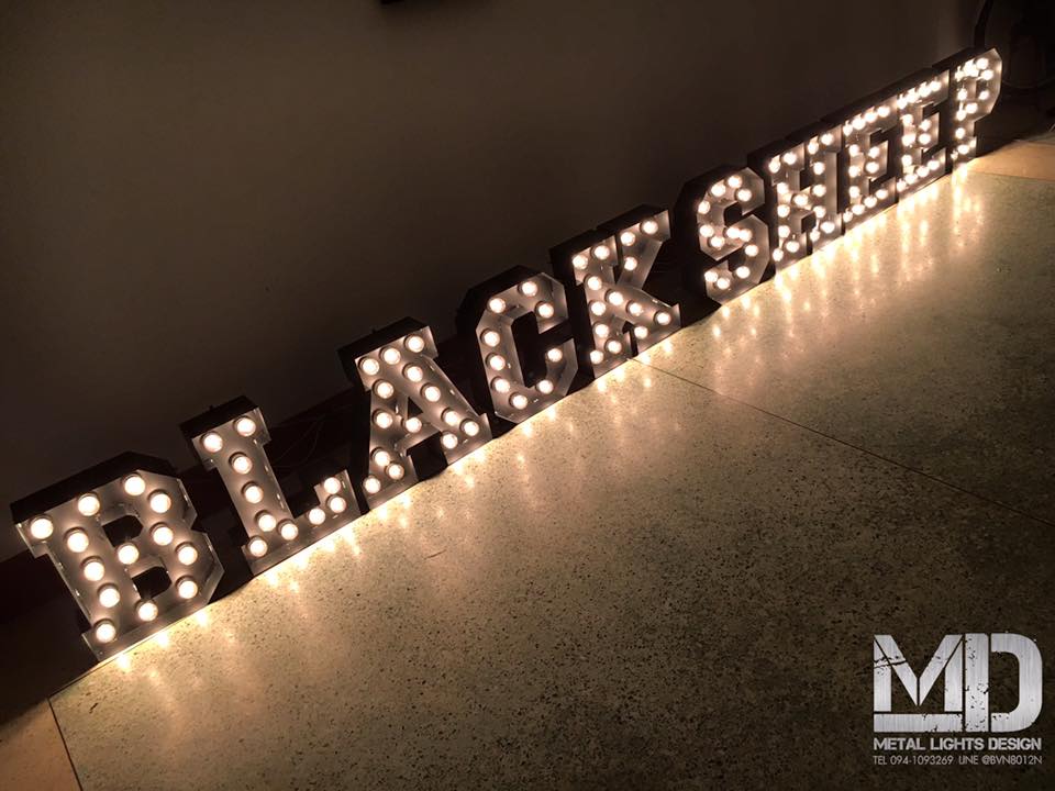 ป้ายไฟปิงปองหลอดไส้ ขนาดสูง 40 CM