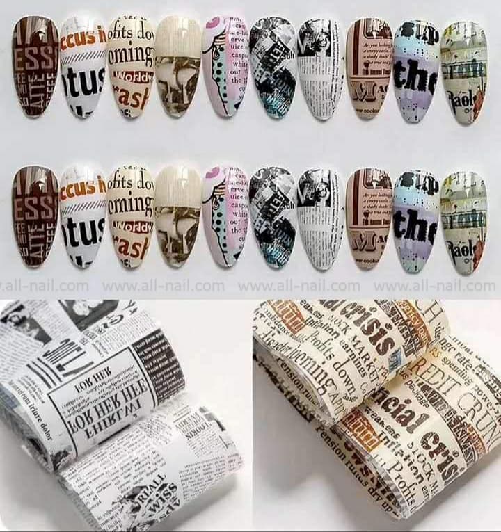 ชุดฟอยล์แต่งเล็บ 1ชุดมี10แบบ