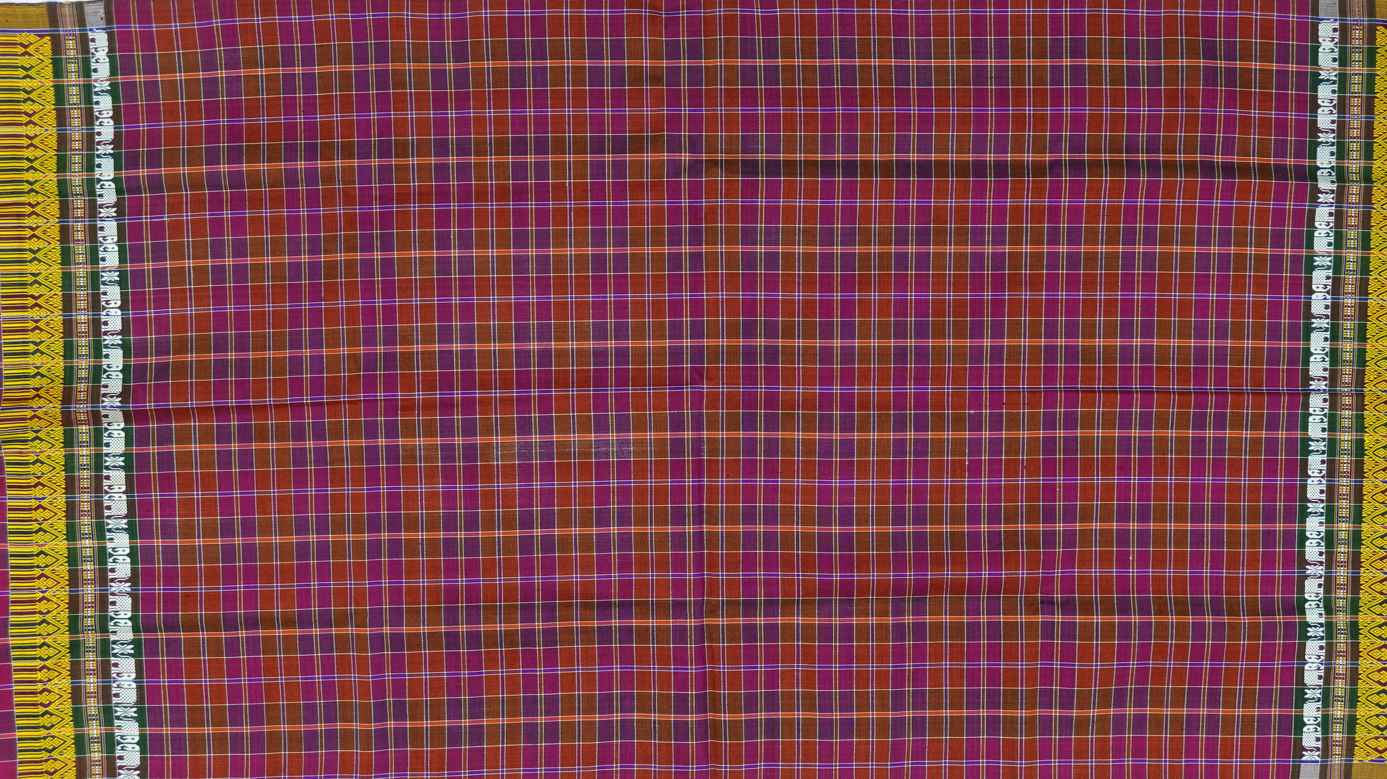 ผ้าขาวม้า ผ้าไหม ไหมแท้ ขนาด 63x200cm ขิดลายช้าง สีชมพู รหัส R4E-ME-01086811