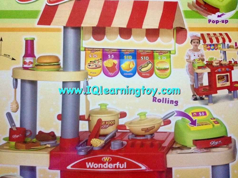 Fast Food Shop ชุดร้านอาอาหารจานด่วน ชุดครัวชุดนี้ อลังการ ครบครัน เล่นได้สนุกสนานจริงๆค่ะ อุปกรณ์ครบตามภาพประกอบเลยค่ะ จัดส่งฟรี