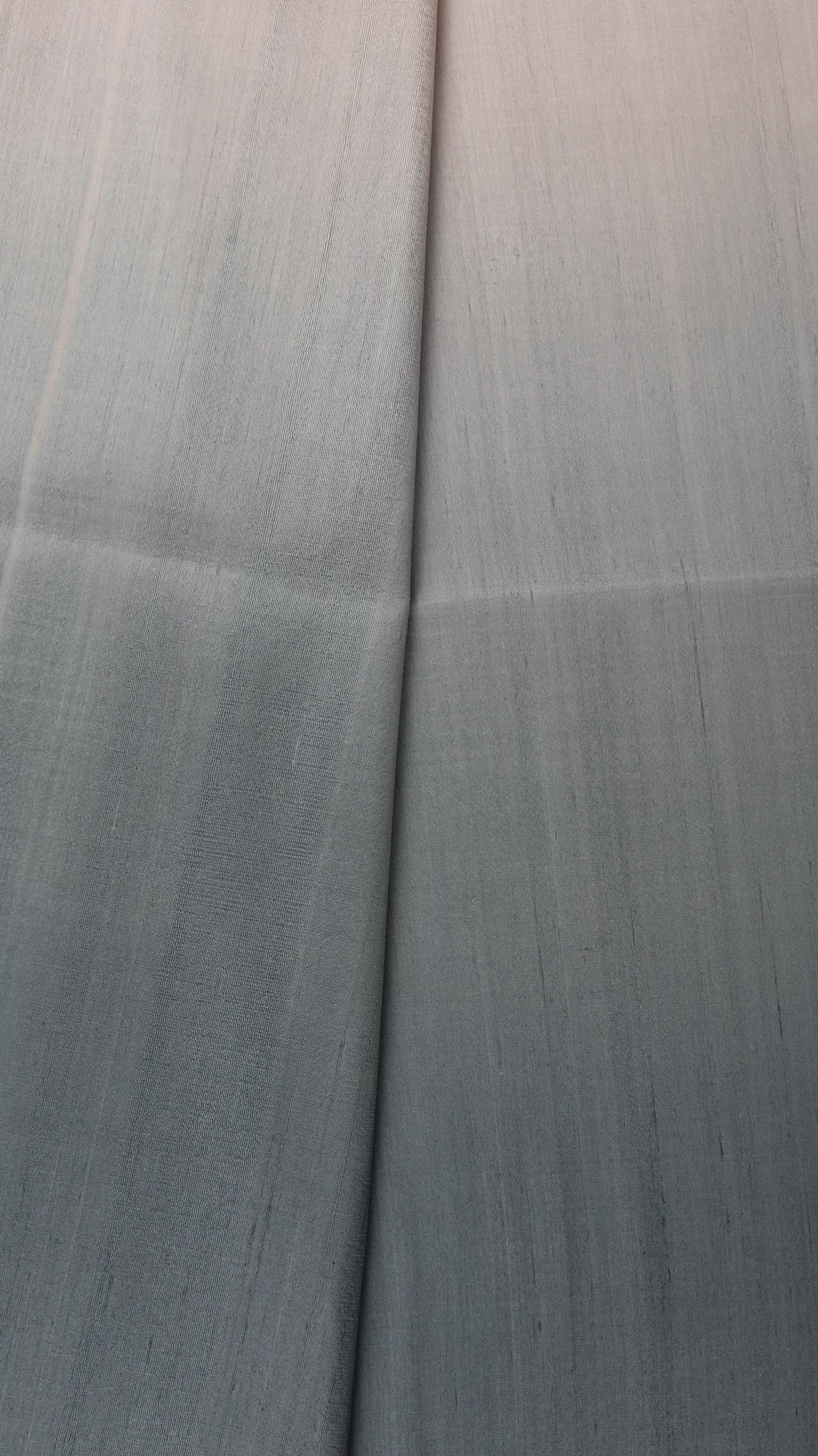 ผ้าไหมย้อมสไลด์สี ไหมบ้านทอมือ 2ตะกอ สีโอรส-สีเทา เลือกขนาด รหัส BT-TT-02246855