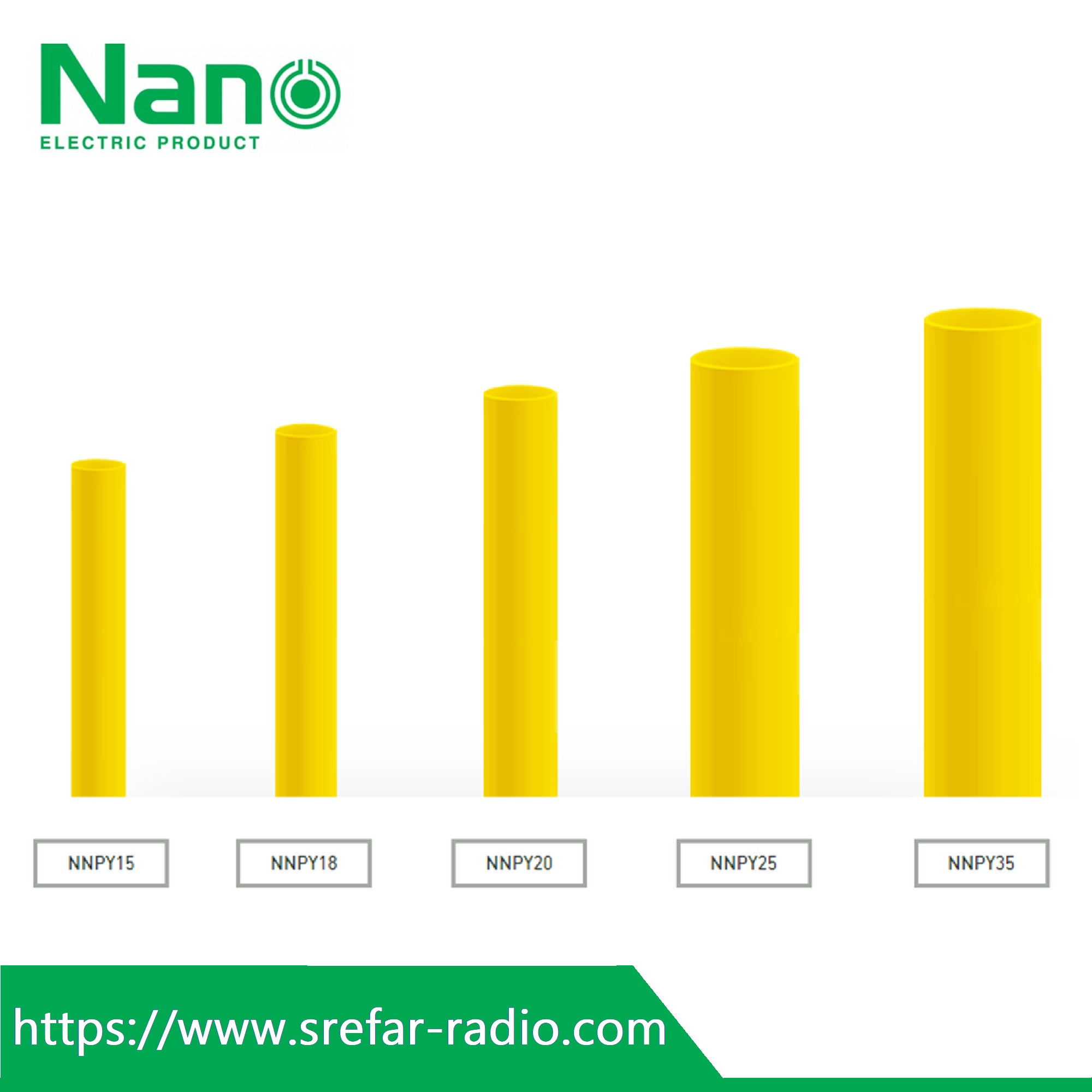ท่อร้อยสายไฟ (INCH) NANO NNPY สีเหลือง