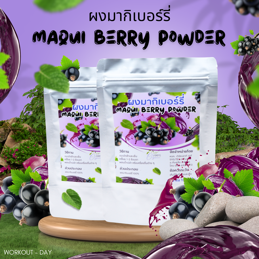 ผงมากิเบอร์รี่ Maqui Berry Powder เกรดสารสกัด