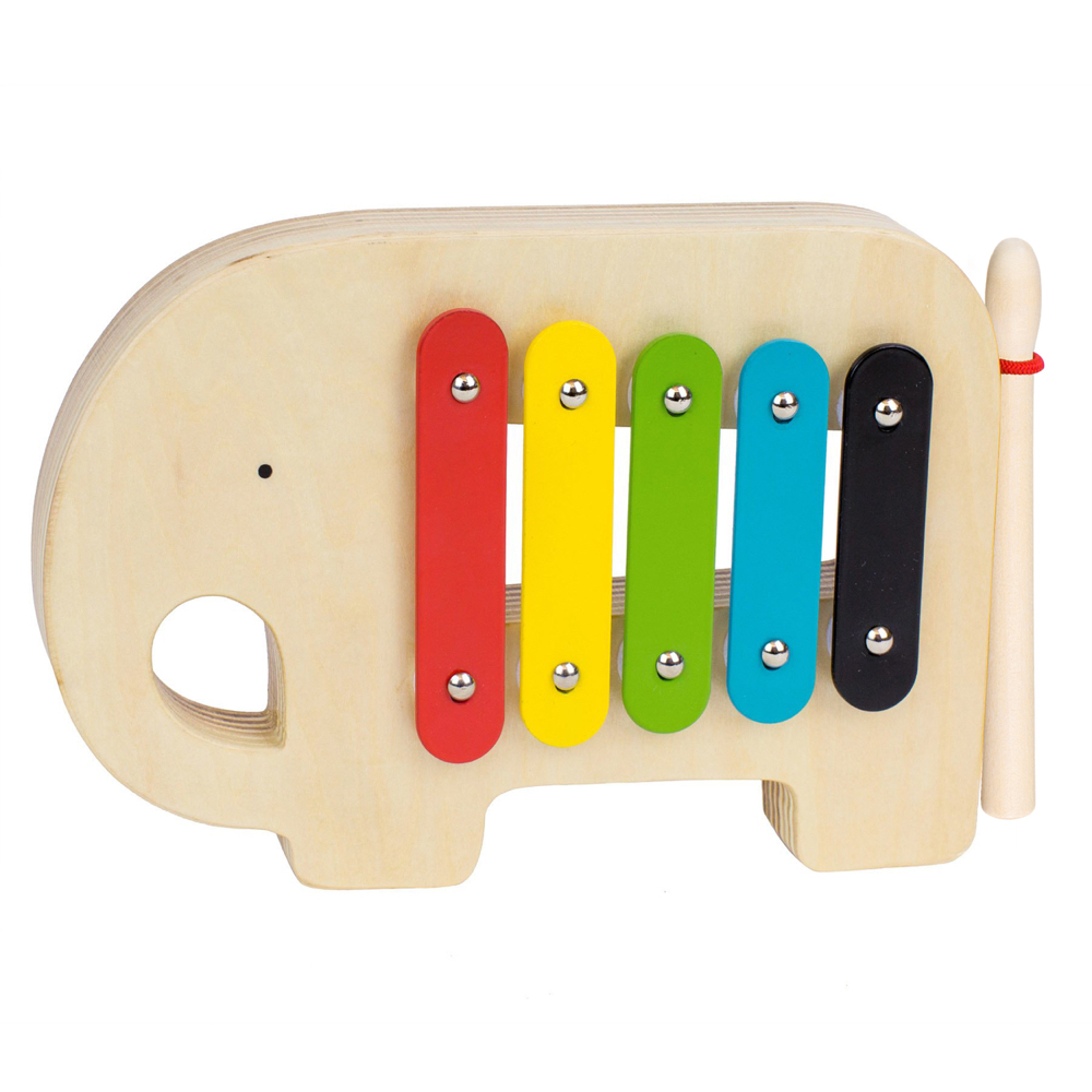Musical Jumbo Wooden Xylophone อายุ1.6- ขึ้นไป เครื่องดนตรีสำหรับเด็ก ระนาดไม้รูปช้าง เคาะจังหวะ ระนาดไม้ Non Toxic Form UK
