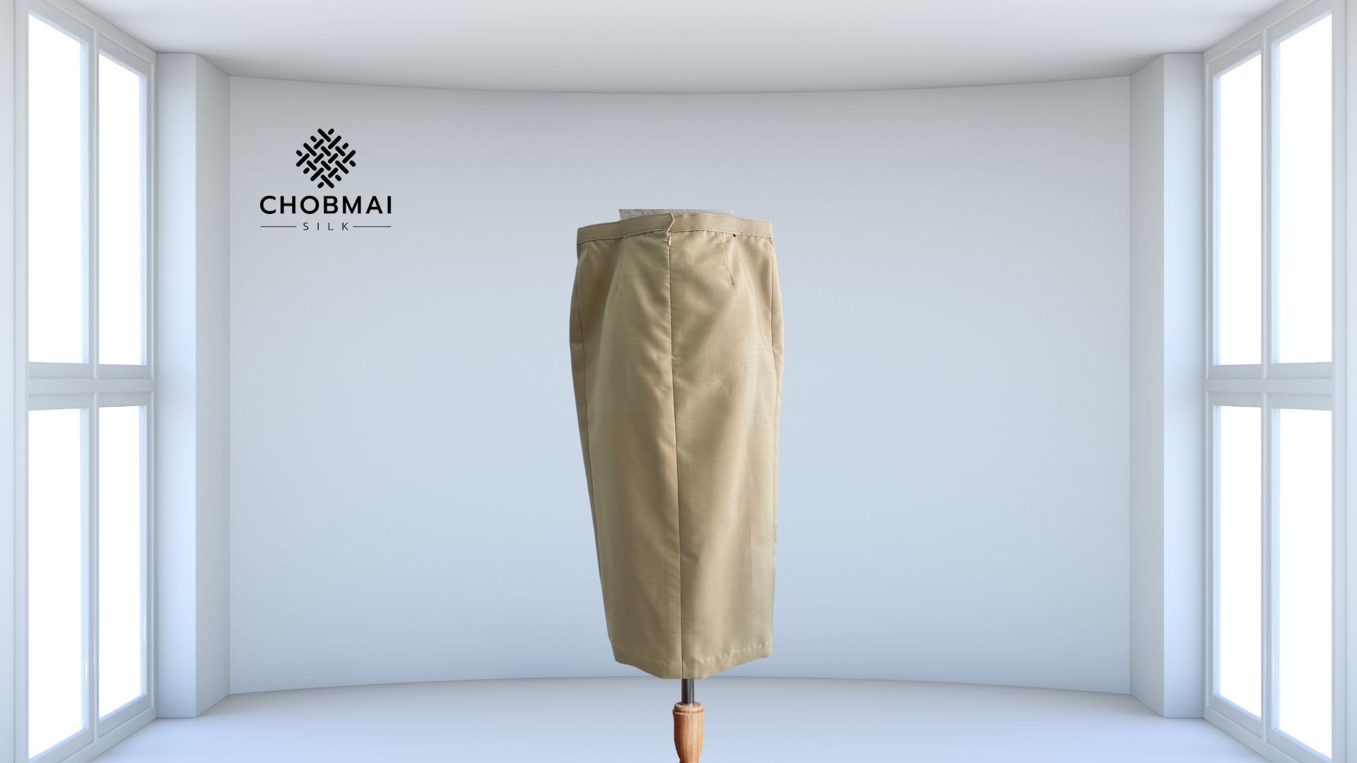 สั่งตัดเย็บ กระโปรงผ้าไหม ผ้าถุงสำเร็จ ผ้าถุงป้าย (ไม่รวมผ้า) รหัส CUT-ST007