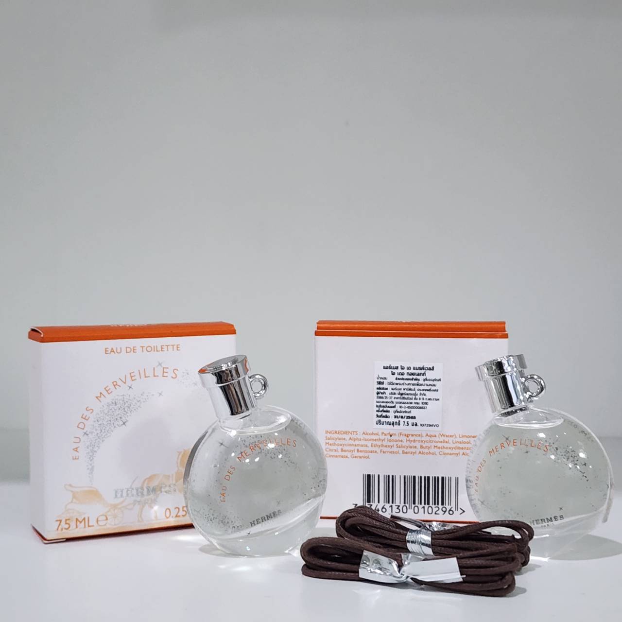 น้ำหอมจิ๋วมินิ Hermes Eau des Merveilles Eau de Toilette 7.5ml แบบแต้มมีกล่อง ( Mini Perfume น้ำหอมขนาดพกพา) น้ำหอมจิ๋วมินิ ขวดน่ารัก ตั้งโชว์ก็สวย พกพาก็สะดวก หัวแต้มตามจุดชีพจร