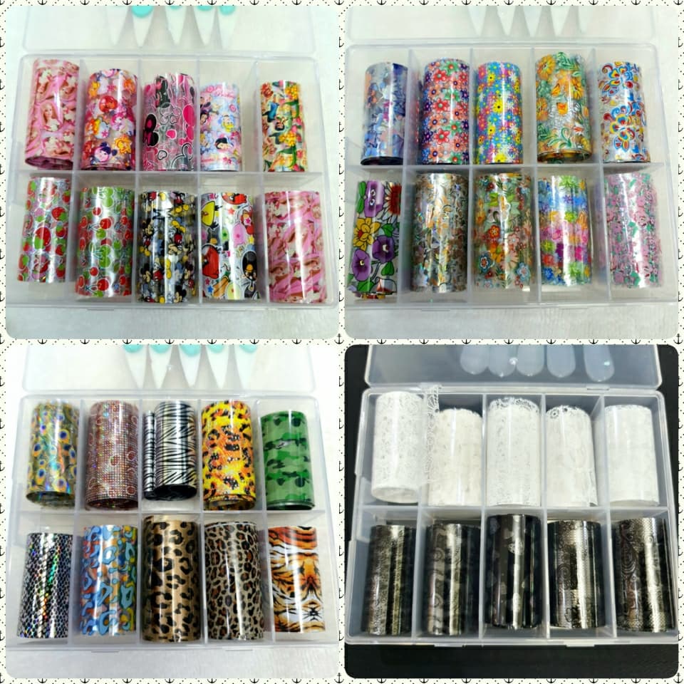 ชุดฟอยล์แต่งเล็บ ฟอยล์ติดเล็บ มีหลายแบบ