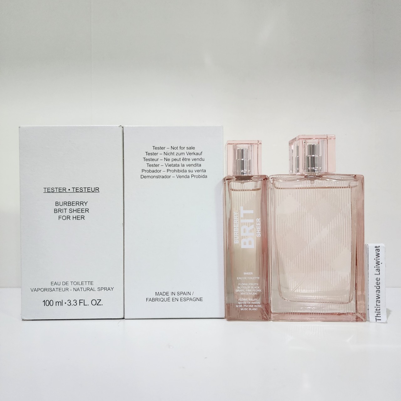 น้ำหอมแท้ Burberry Brit Sheer for Women EDT 100 ml.กล่องเทสเตอร์ของแท้ 100%