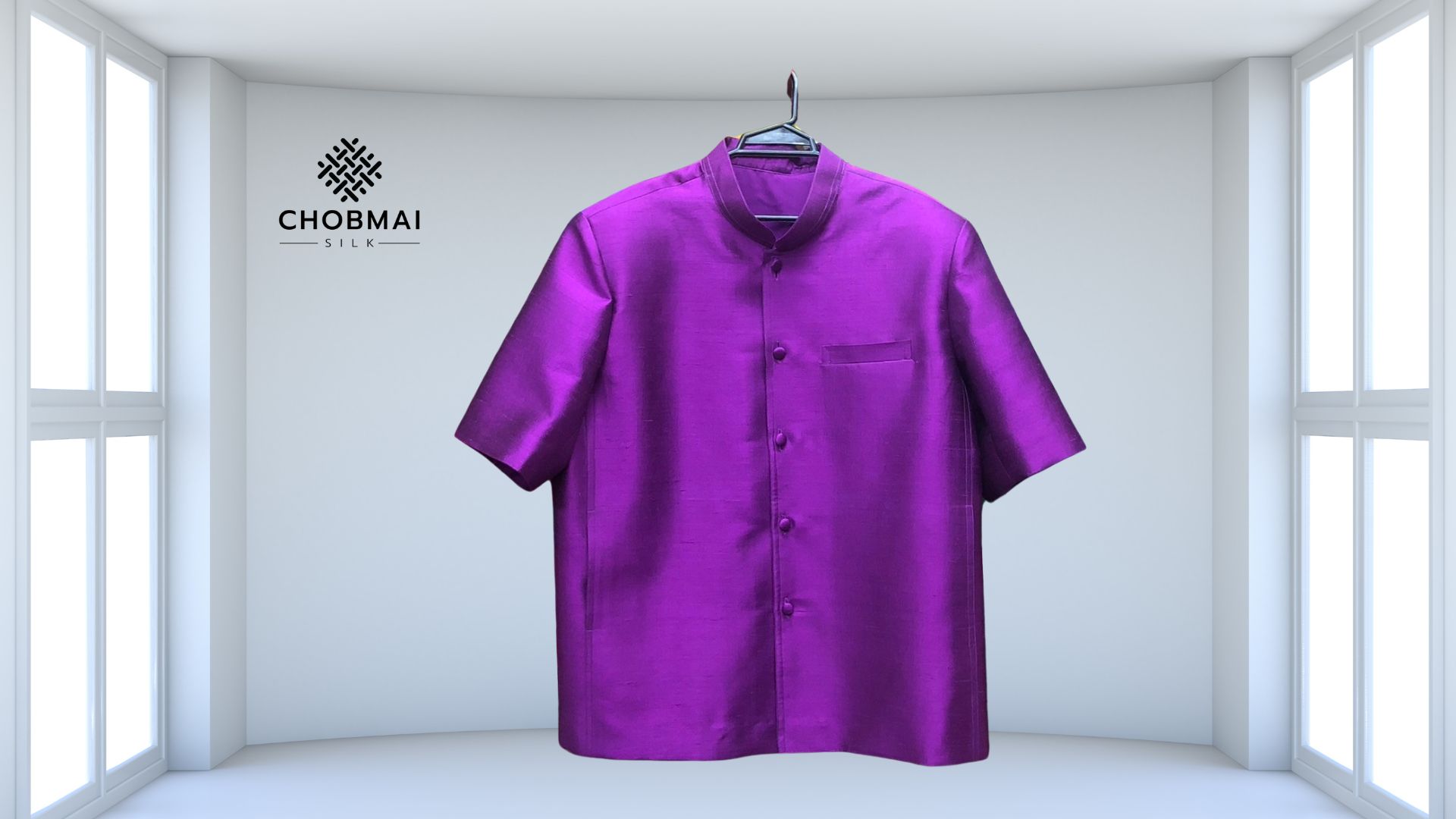 สั่งตัด(ไม่รวมผ้า) เสื้อสูท คอพระราชทานแขนสั้น กระเป๋าเหน็บข้าง เลือกตาม Size