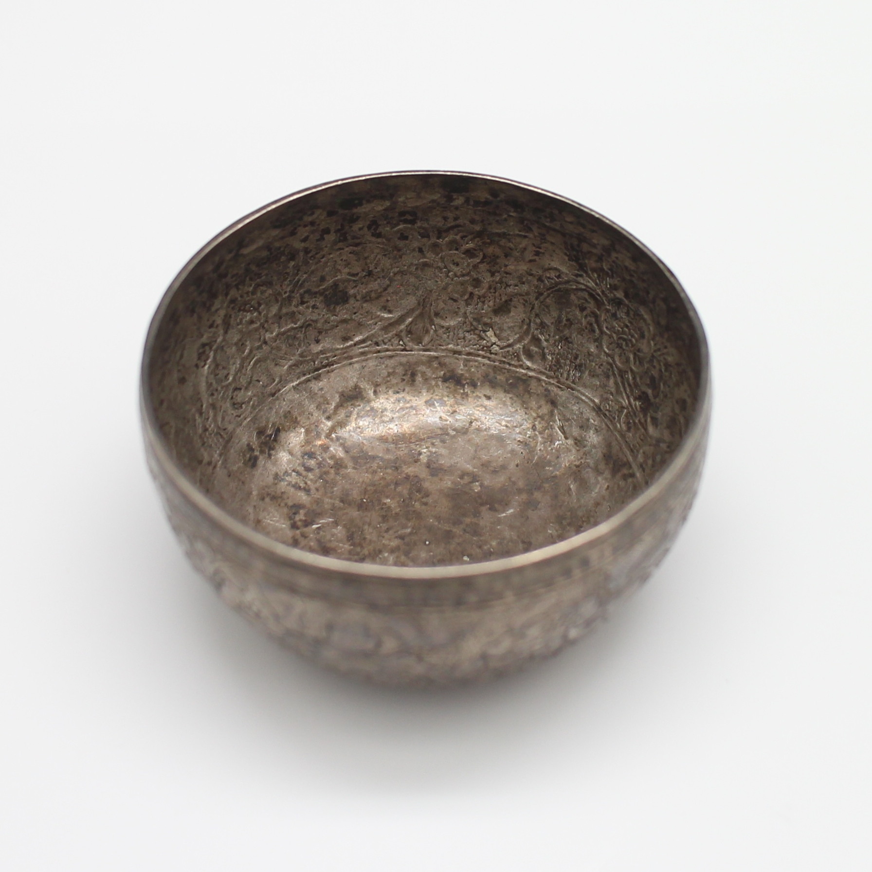 SI360 ขันเงินจิ๋วลาย ดอกไม้ เงินแท้ 92.5% นน.รวม 27.9 กรัม