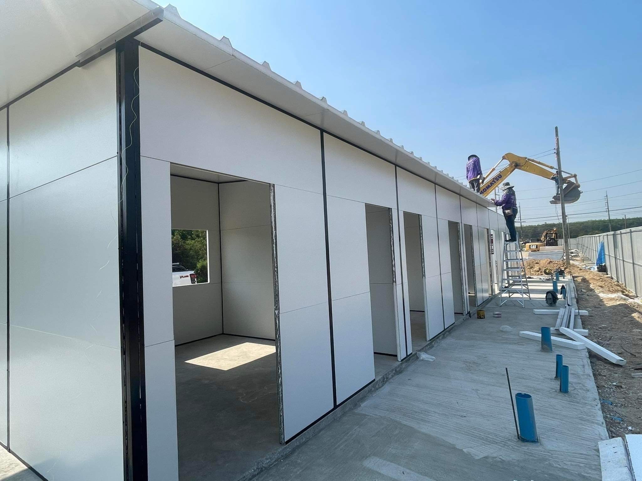 บ้านพักคนงาน บ้านพักพนักงาน ขนาด 3.60x18.30 เมตร ระยอง