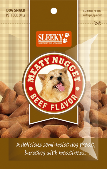 ขนมสุนัข SLEEKY มีทตี้นักเกต รสเนื้อ - ขนมหมาทุกสายพันธุ์