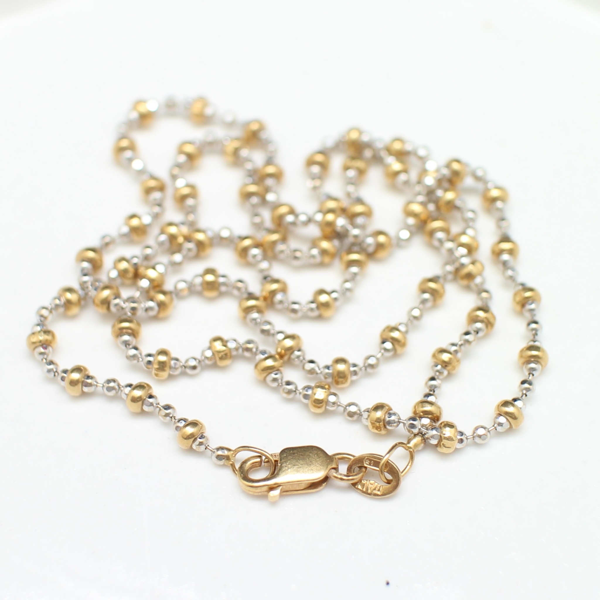 NL25194 สร้อยคอ 18k อิตาสี สองกษัตริย์ นน. 8.6 กรัม ยาว 16 นิ้ว