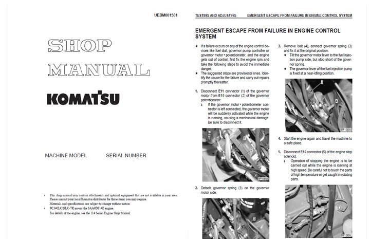 KOMATSU PC100-5 , PC120-5 , PC120-5 MIGHTY คู่มือซ่อมรถจักรกลหนัก KOMATSU รุ่น PC100-5 PC120-5 PC120 MIGHTY แม็คโค วงจรไฟฟ้า ไฮดรอลิก รถตักโคมัสสุ KOMATSU SERVICE MANUAL