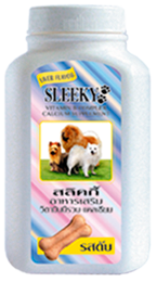 SLEEKY - สลิคกี้ วิตามินบีรวมและแคลเซียม บำรุงร่างกายสุนัข รสตับ สำหรับหมาทุกพันธุ์ - ขวดเล็ก 140 กรัม