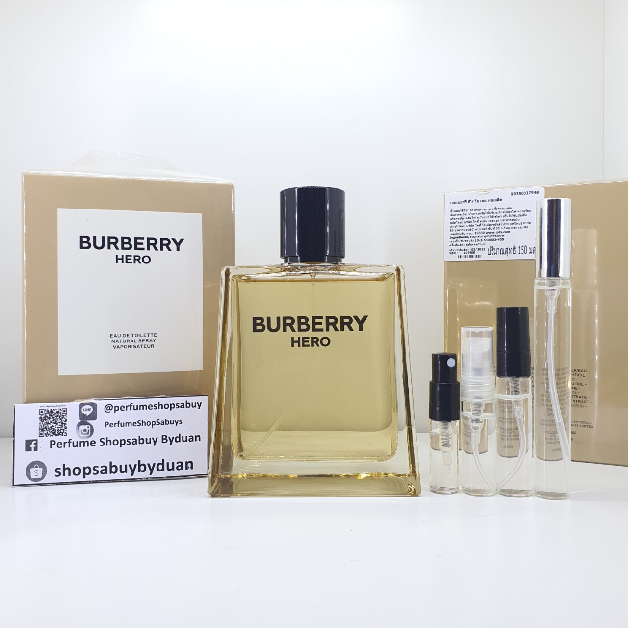 น้ำหอมแท้แบ่งขาย Burberry Hero EDT 💦แบ่ง 💕Travel Size แบบทดลอง