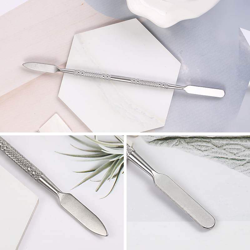 ไม้พายแบบสแตนเลส เหล็กตักสีเจล ใช้ตักเพื่อผสมสีเจล